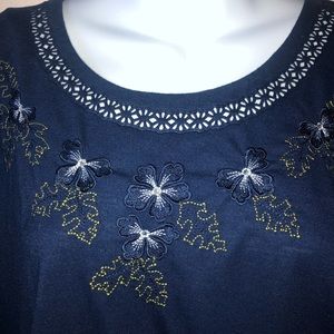 L.A.T Fashions Blue 2 Piece Capri Set